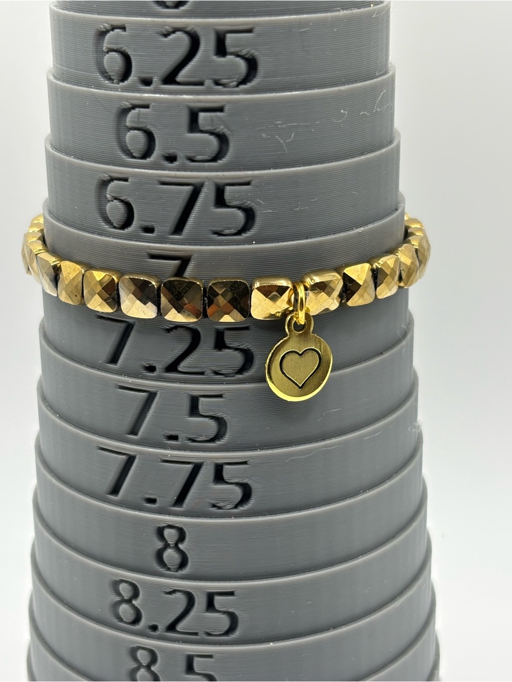 Baublebar Gold Beaded Stretch Bracelet with Heart Charm